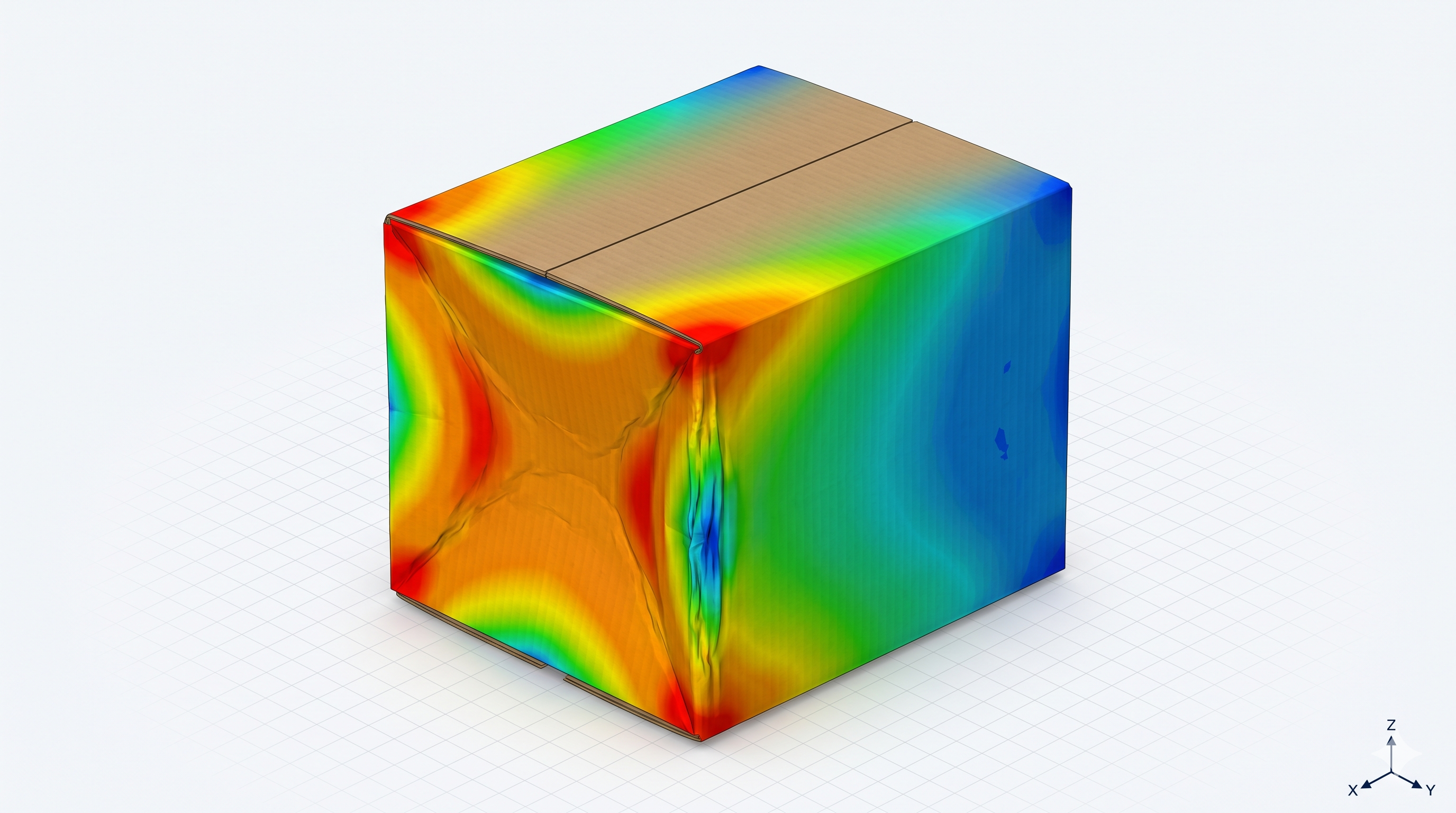 Carton side panel deflection zone